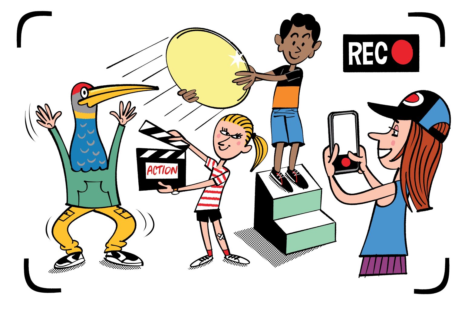 Ilustrace pro kemp Story to Screen Videomaking